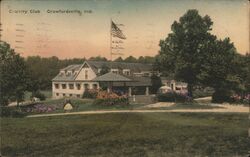 Crawfordsville Country Club, Indiana Postcard Postcard Postcard