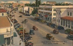 Ponce de Leon Blvd. and Coral Way, Coral Gables, Florida Postcard Postcard Postcard