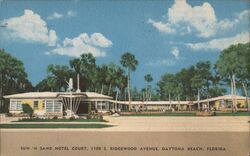 Sun 'N Sand Hotel Court, Daytona Beach, Florida Postcard Postcard Postcard