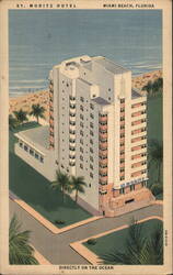 St. Moritz Hotel, Miami Beach, Florida Postcard