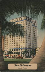 The Columbus Hotel, Miami, Florida Postcard