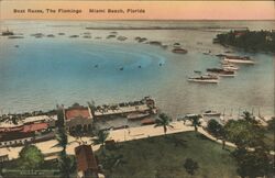 Boat Races, The Flamingo, Miami Beach, Florida Postcard Postcard Postcard