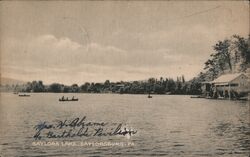 Saylors Lake, Saylorsburg, PA - Barthold Pavilion Postcard