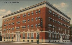 YMCA Easton PA Linen Postcard Pennsylvania Postcard Postcard