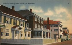 Cottages and Kay Hotel, Ocean City, MD Postcard