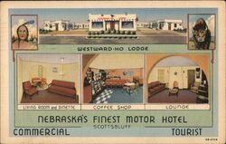 Westward-Ho Lodge, Scottsbluff, Nebraska Postcard Postcard Postcard