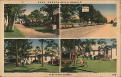 Camp Gordon Cabins, Vero Beach, Florida Postcard