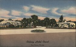 Colony Hotel Court, Fort Pierce, Florida Postcard