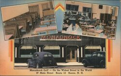 Monadnock Grill, 87 Main Street, Keene NH, Widest Street Postcard