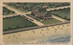 Hotel Warner, Virginia Beach, VA Postcard