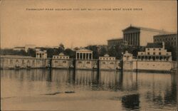 Fairmount Park Aquarium and Art Museum from West River Drive Philadelphia, PA Postcard Postcard Postcard