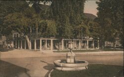 De La Vergne Farms Hotel from the Fountain, Amenia, NY Postcard