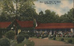 Allen "A" Resort Main Lodge, Wolfeboro, NH Postcard