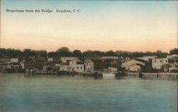 Beaufort, SC - Waterfront from the Bridge Postcard