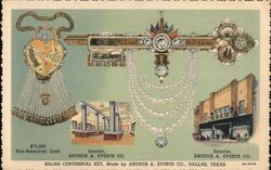 $50,000 Centennial Key and $75,000 Pan-American Lock Dallas, TX Postcard Postcard Postcard