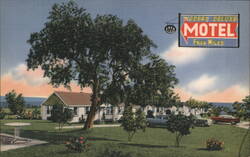 Fran Miles Motel, St. Ignace, MI - Lake Huron View Postcard