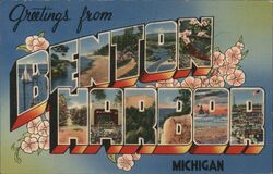 Greetings from Benton Harbor, Michigan Postcard Postcard Postcard