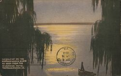 Moonlight on the Rappahannock River, Tappahannock, VA Postcard