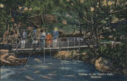 Fishing at the Devil's Hole, Bermuda Postcard