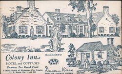 Colony Inn Hotel and Cottages, Chester, VA Virginia Postcard Postcard Postcard