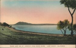 Clear Lake and Mt. Konocti from North Shore, Lake County, CA Clearlake, CA Postcard Postcard Postcard