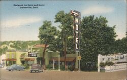 Redwood Inn and Motel, Garberville CA California Postcard Postcard Postcard