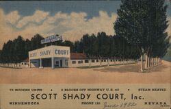 Scott Shady Court, Winnemucca, Nevada Postcard