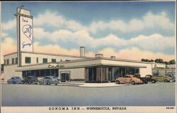 Sonoma Inn Casino, Winnemucca, Nevada Linen Postcard Postcard