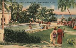 Hotel Nacional de Cuba Private Salt-Water Pool Havana, Cuba Postcard Postcard Postcard