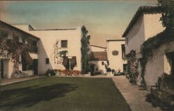 Inner Court, De la Guerra Studios, Santa Barbara, California Postcard