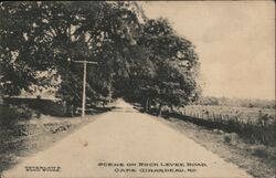 Scene on Rock Levee Road, Cape Girardeau, MO Postcard