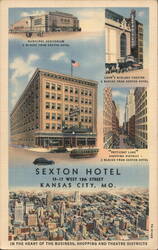 Sexton Hotel, Kansas City, MO Missouri Postcard Postcard Postcard