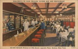 Solowey's Ye Olde English Tavern Bar and Restaurant Interior Postcard