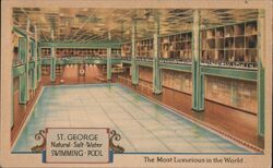 Hotel St. George Salt Water Swimming Pool, Brooklyn, NY New York Postcard Postcard Postcard