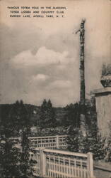 Famous Totem Pole, Totem Lodge & Country Club, Burden Lake Averill Park, NY Postcard Postcard Postcard