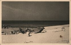 Beached Shipwreck, Race Run, Provincetown, MA Postcard