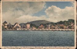 Club House, Shops and Restaurants on Boardwalk, Lake Mohawk Postcard