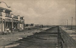 Boardwalk at Fourth Street after Hurricane, Ocean City, NJ Postcard