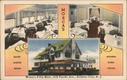 Mosca's Villa Mare, Restaurant & Guest House, Atlantic City, NJ New Jersey Postcard Postcard Postcard