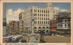 North Queen Street from Penn Square Lancaster, PA Postcard Postcard Postcard