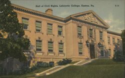 Lafayette College, Hall of Civil Rights, Easton, PA Pennsylvania Postcard Postcard Postcard