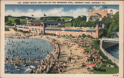 Hershey Park, Sandy Beach and Pool, Hershey, PA Pennsylvania Postcard Postcard Postcard