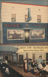 Buck's Cafe, West Memphis, Arkansas Postcard