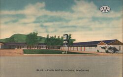 Blue Haven Motel, Cody, Wyoming Postcard