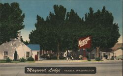 Maywood Lodge, Yakima, Washington Postcard