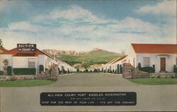 All-View Court, Port Angeles, WA Postcard