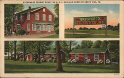 Greenwood Tourist Court, South Hill, VA Postcard