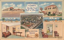 Coronado Courts, Galveston, Texas Postcard Postcard Postcard