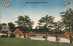 Majors Motel, Kingsport, Tennessee - Linen Postcard Postcard Postcard