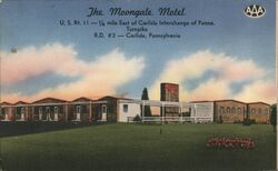 The Moongale Motel, Carlisle, Pennsylvania Postcard